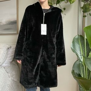 Zara faux fur coat